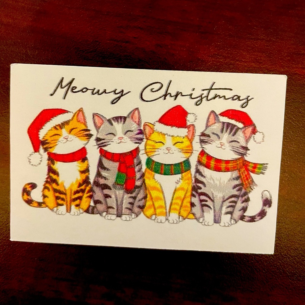 Meowy Christmas sticker